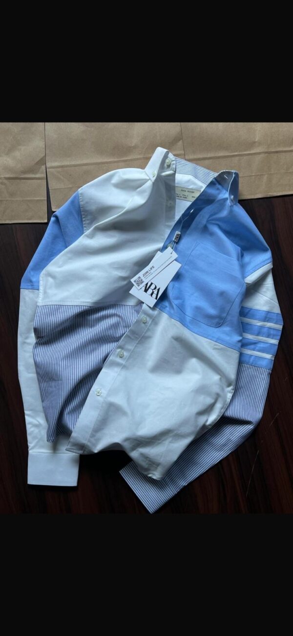 ZARAD SKYWHITE DUAL COLOUR SHIRT